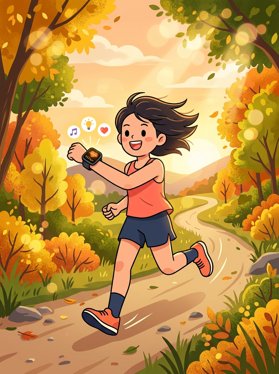 运动健康场景插画